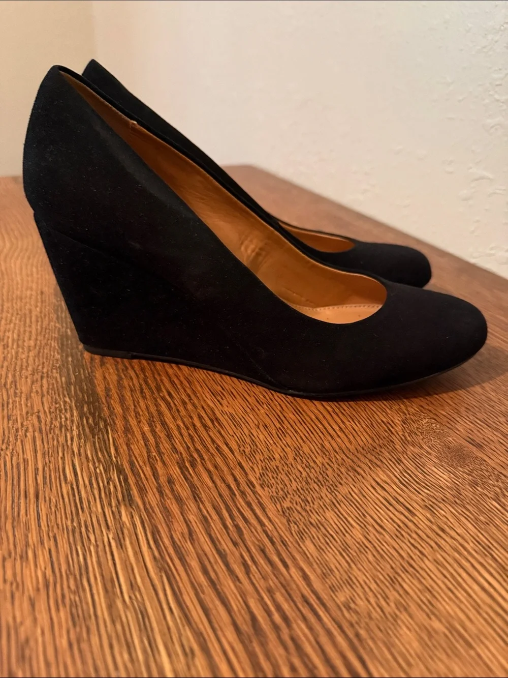 J. Crew Black Suede Classic Pumps